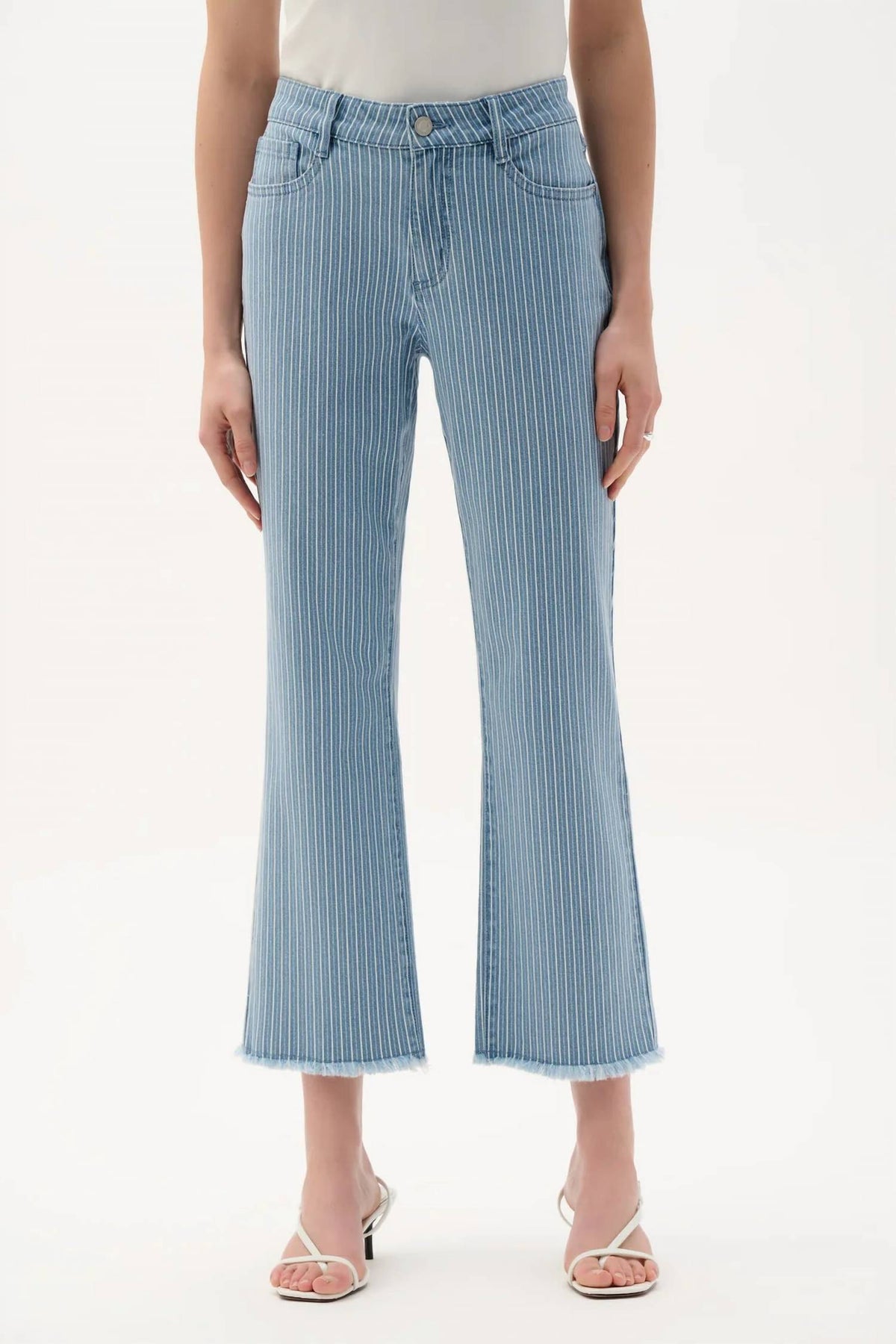 Joseph Ribkoff - Denim Stripe Print Jeans