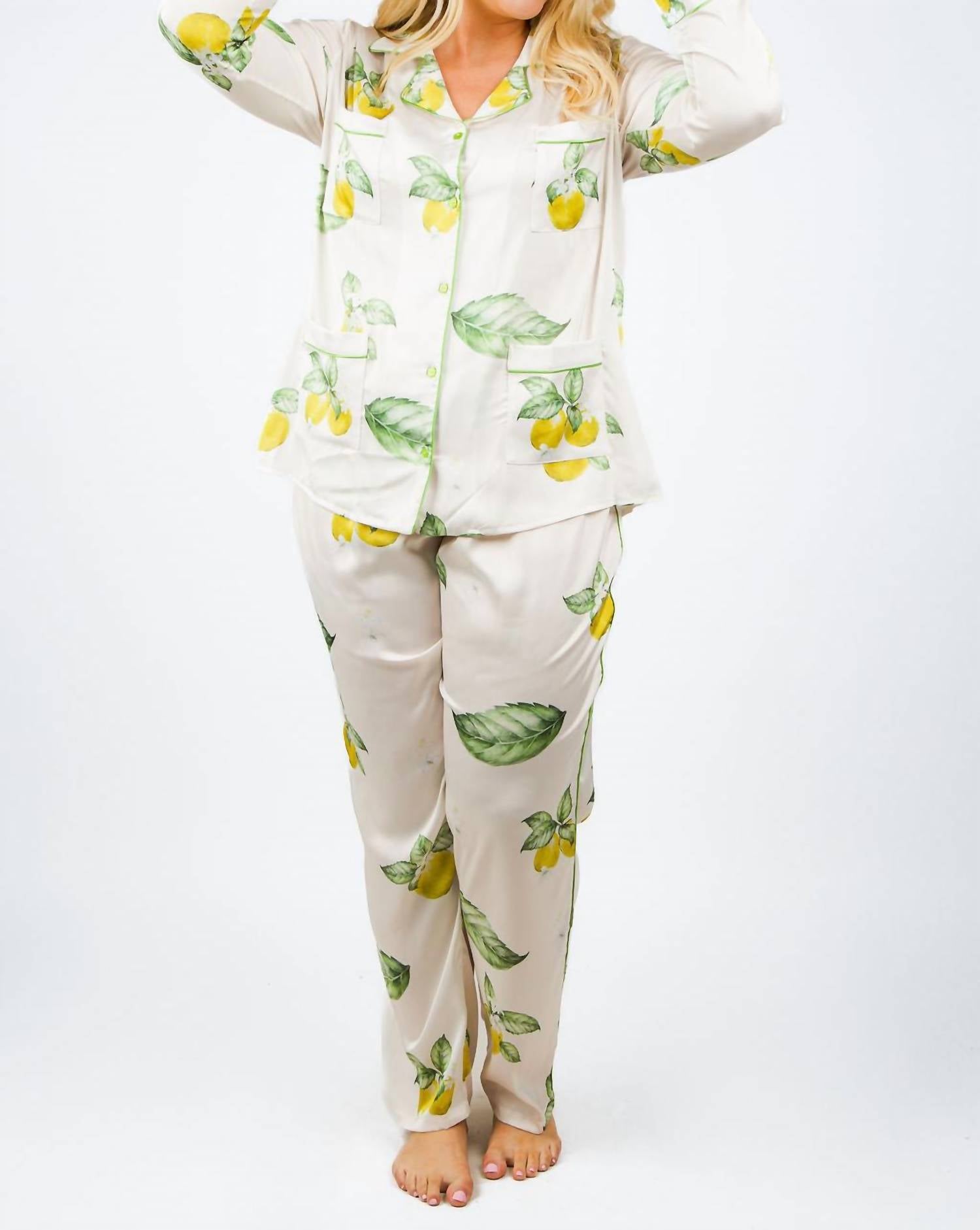 Isayes - Lemon Pajama Set - Plus