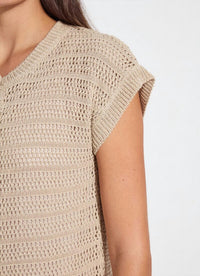 Lysse - Brisa Linen Mesh Sleeveless Cardigan