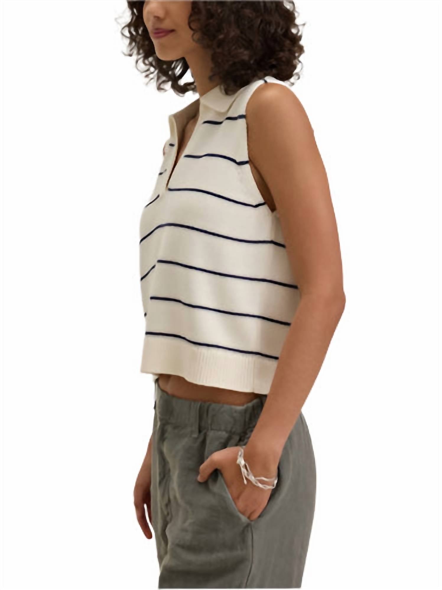 Velvet By Graham & Spencer - Collared Sweater Tank