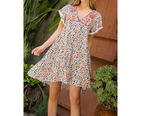 Thml - Mixed Print Embroidered Dress