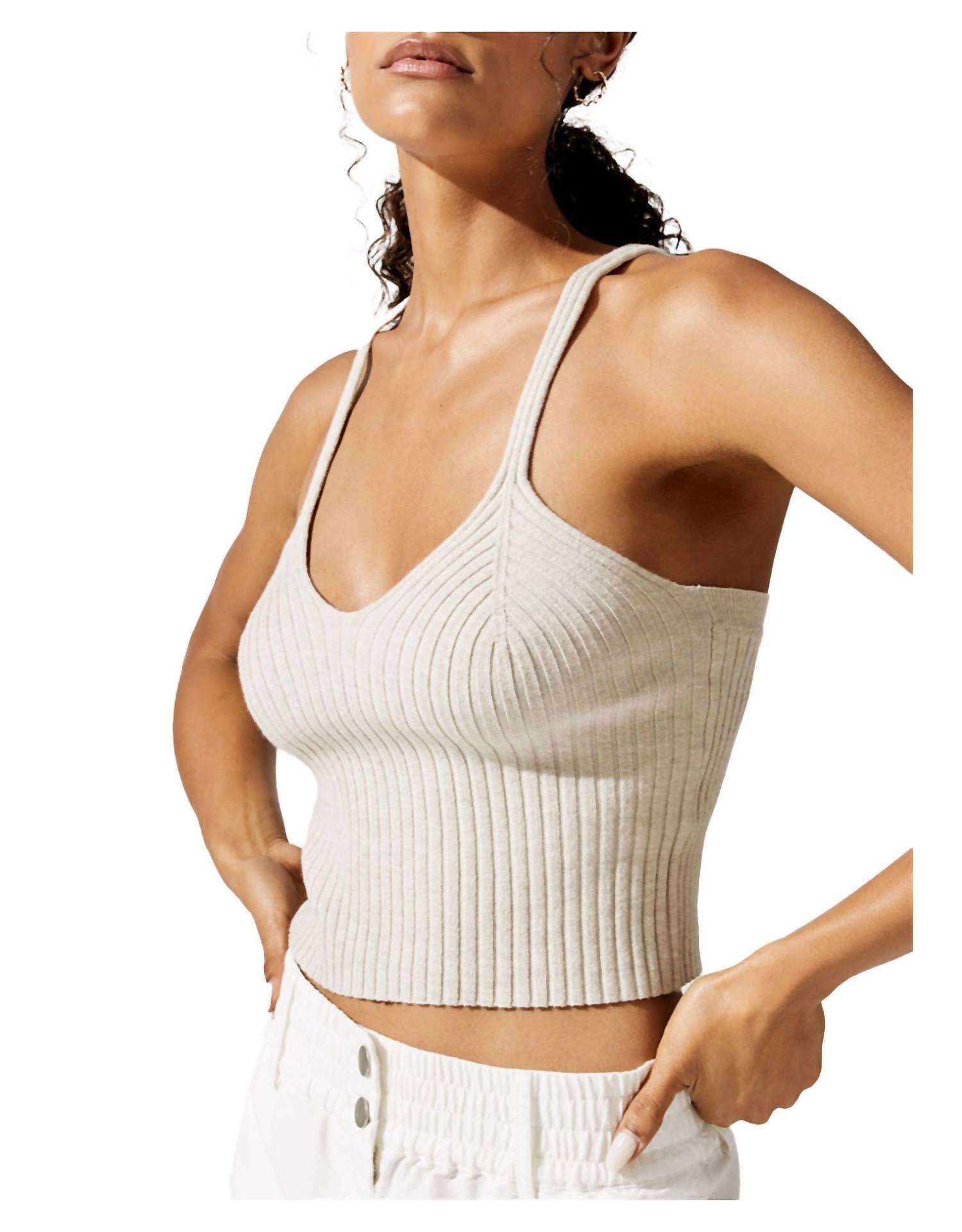 Blended Knit Corset Tank