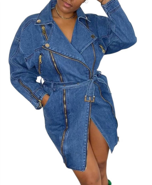 Signature8 - Belted Dress With Zipper Detail