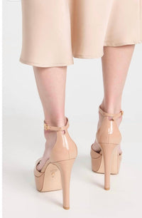 STUART WEITZMAN Women's Disco Patent-leather Sandals in adobe - women's sandal - alternate view