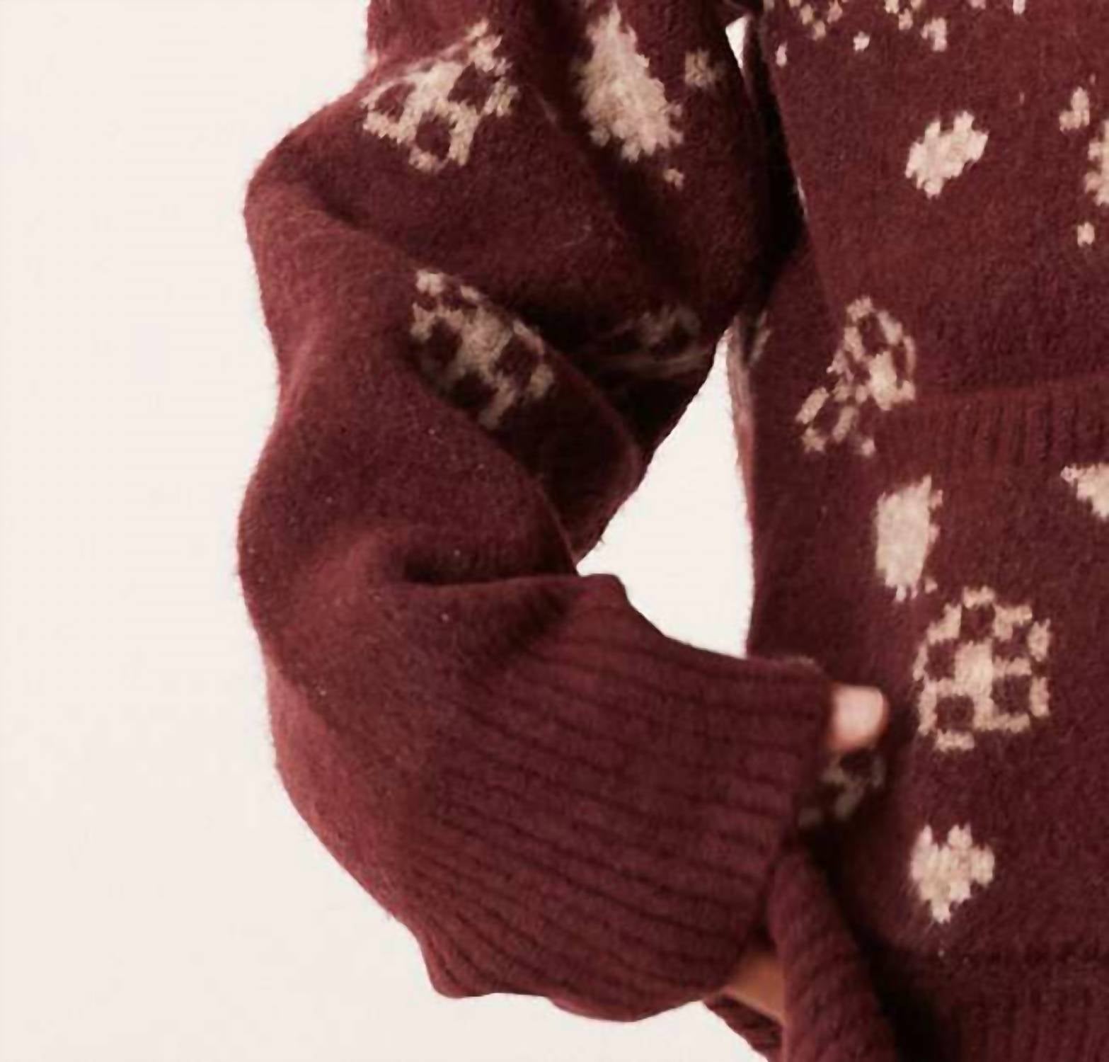 For Love & Lemons - Arabella Intarsia Chunky Cardigan