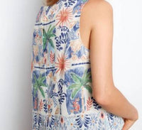 Charlie B - Printed Back Button Blouse