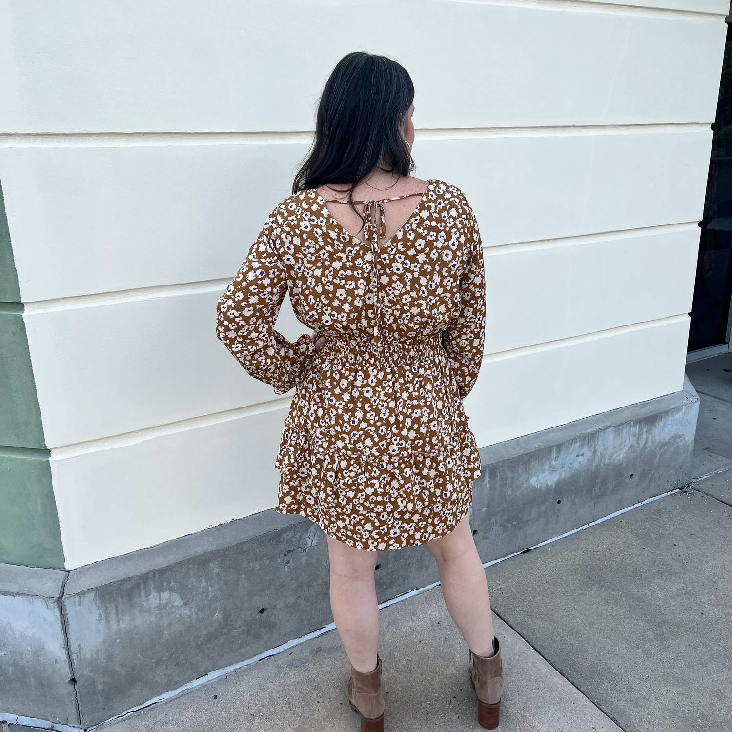 Kori - Kimono Sleeves Back Self Tied Dress