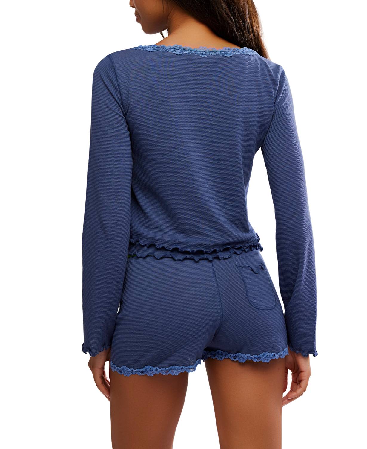 Free People Spring Break Sleep Set in blue crown - women's sleepwear - alternate view