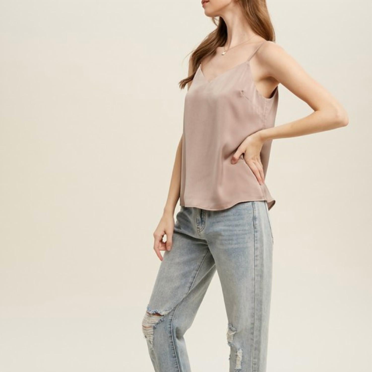 Wishlist - Satin V-Neck Cami