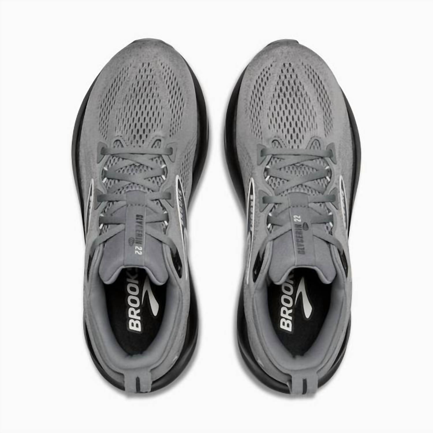 BROOKS Men Glycerin 22 Running Shoes in primer gray ebony bluewash - men's shoe - view 4