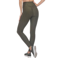 GOLDHAUS Tiktok Butt Lifting And Defining Leggings in olive - women's pants - detail view