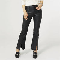 Coco + Carmen - Zoey Zip Bootcut Faux Leather with Front Slit Jean