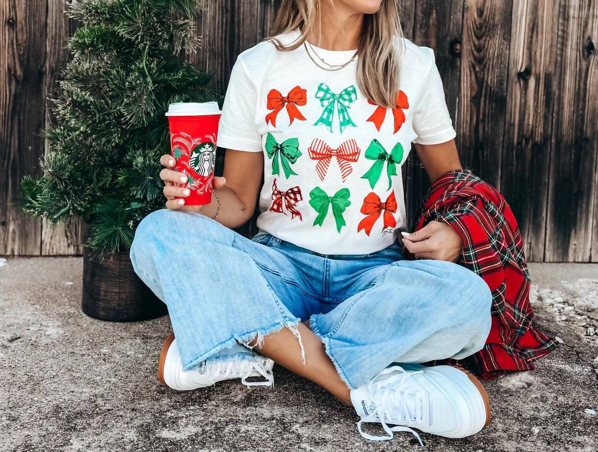 Prickly Pear Tx - Christmas Bow Tee