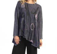 Jess & Jane - Staccato Mineral Washed Asymmetric Hem Top