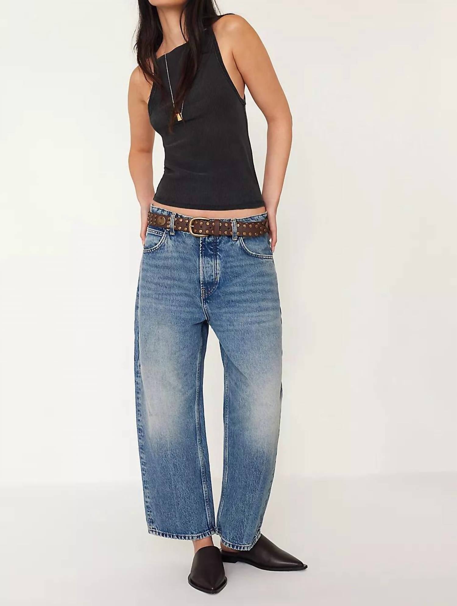 Free People - Deep Trance Dropped Boyfriend Jeans