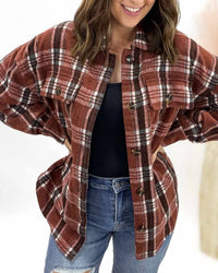 Mikarose - Apple Cider Plaid Shacket
