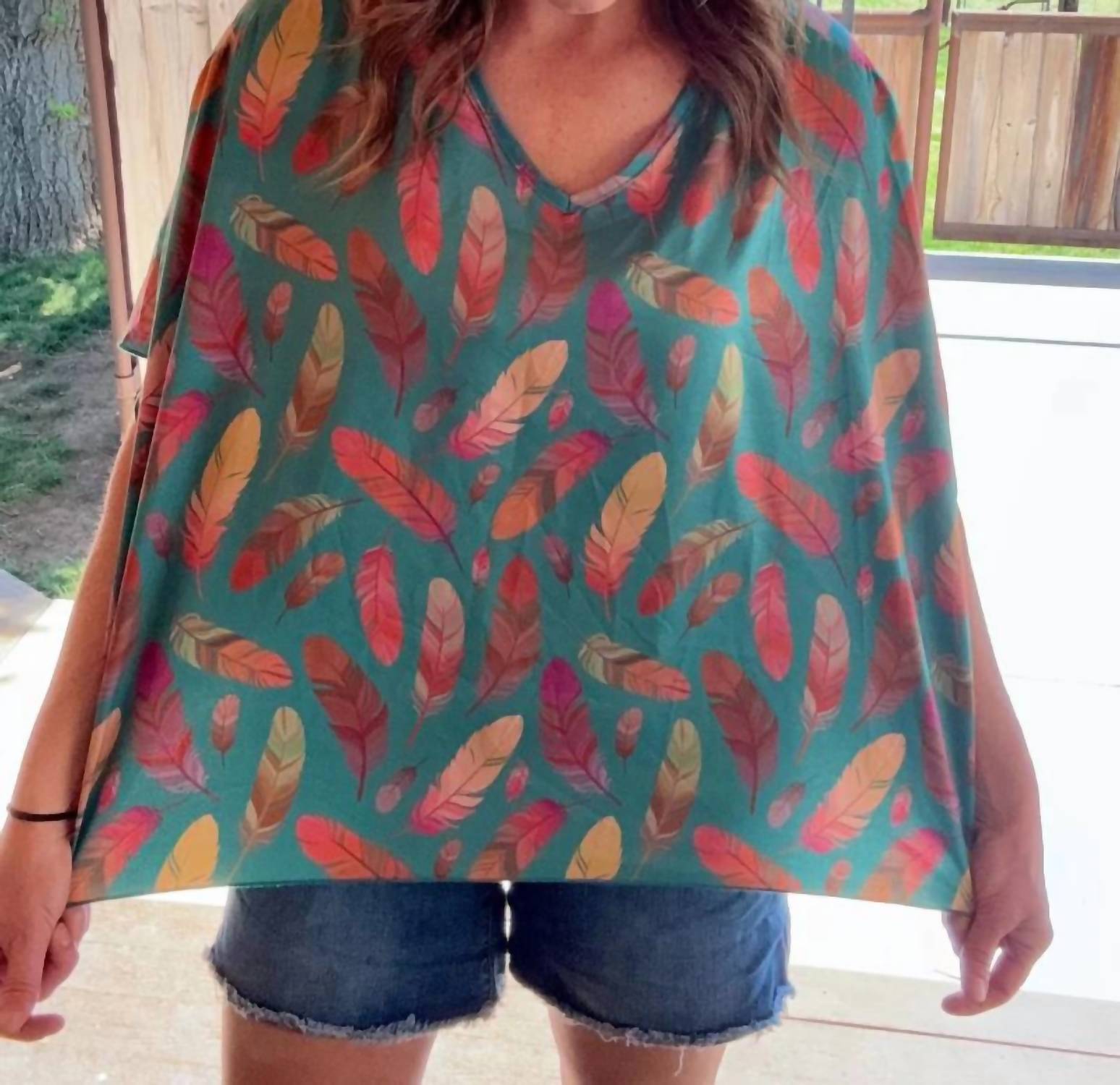 Sterling Kreek - Feather Charm Top