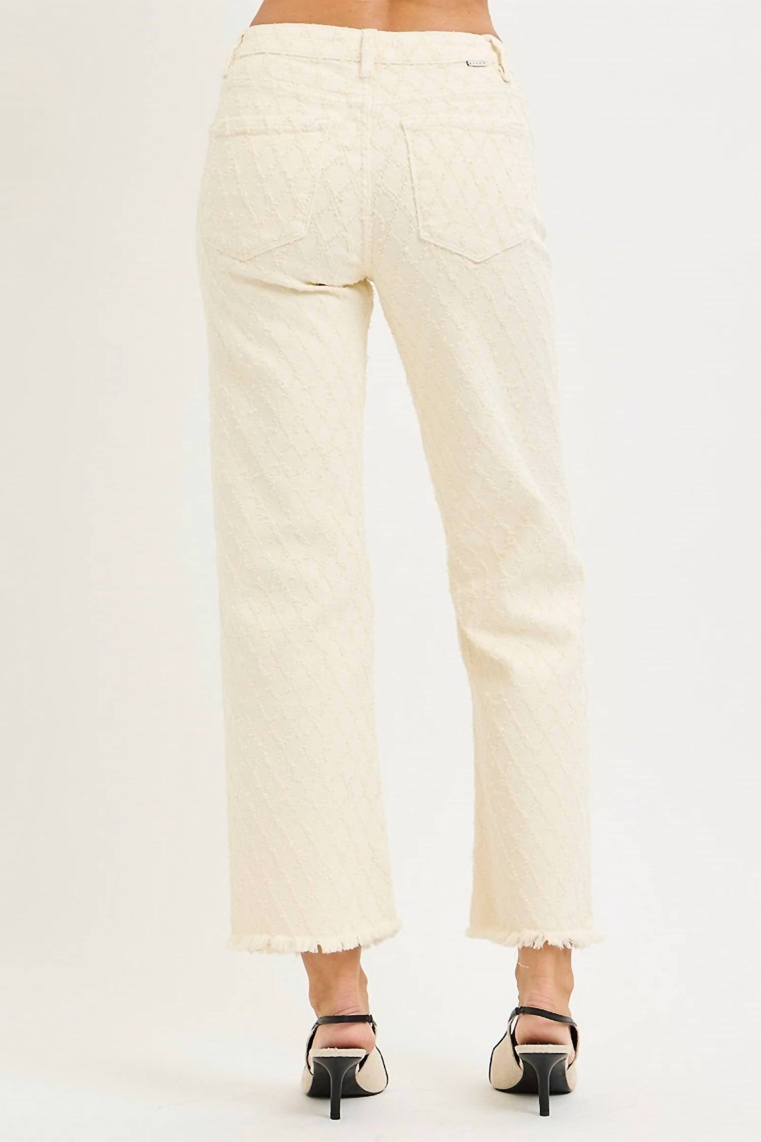 Risen - Tori High Rise Ankle Textured Jeans