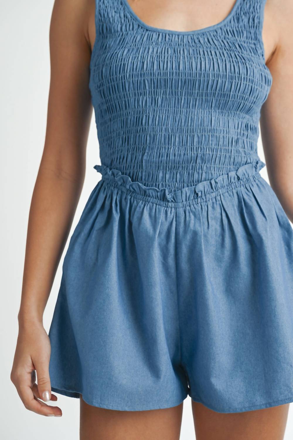 Mable - Ruched Short Romper