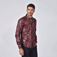 Eight X - Paisley Jacquard Foil Button Down Shirt