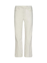 L'Agence Wanda High Rise Crop Wide Leg Pants in ecru navy stripe - women's pants - view 5