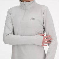 New Balance Sport Essentials Space Dye Quarter Zip Jacket in ash heather - women's jacket - view 5