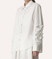 Forte Forte - "en Fleur" Embroidery Cotton Popline Shirt