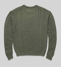 Surfside Supply Men's Edward Eddie Knit Sweater in lichen green - men's sweater - detail view