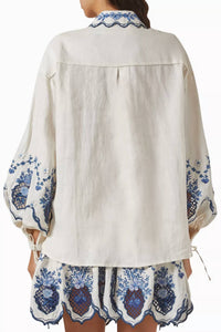 Agua By Agua Bendita - Abadia Wild Long Sleeve Blouse