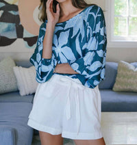 Omika - Verde Boat Neck Blouse