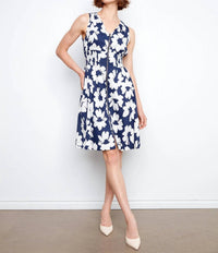 Charlie B - Cotton Voile Printed Front-zip Midi Dress