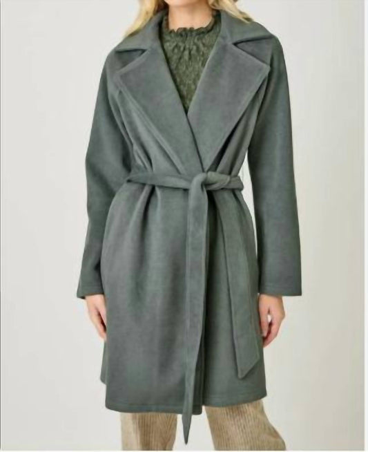 Mystree - Lapel Collar Robe Coat