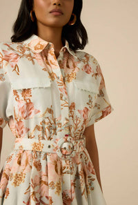 Hemant & Nandita - Ezra Buckle Belt Mini Dress