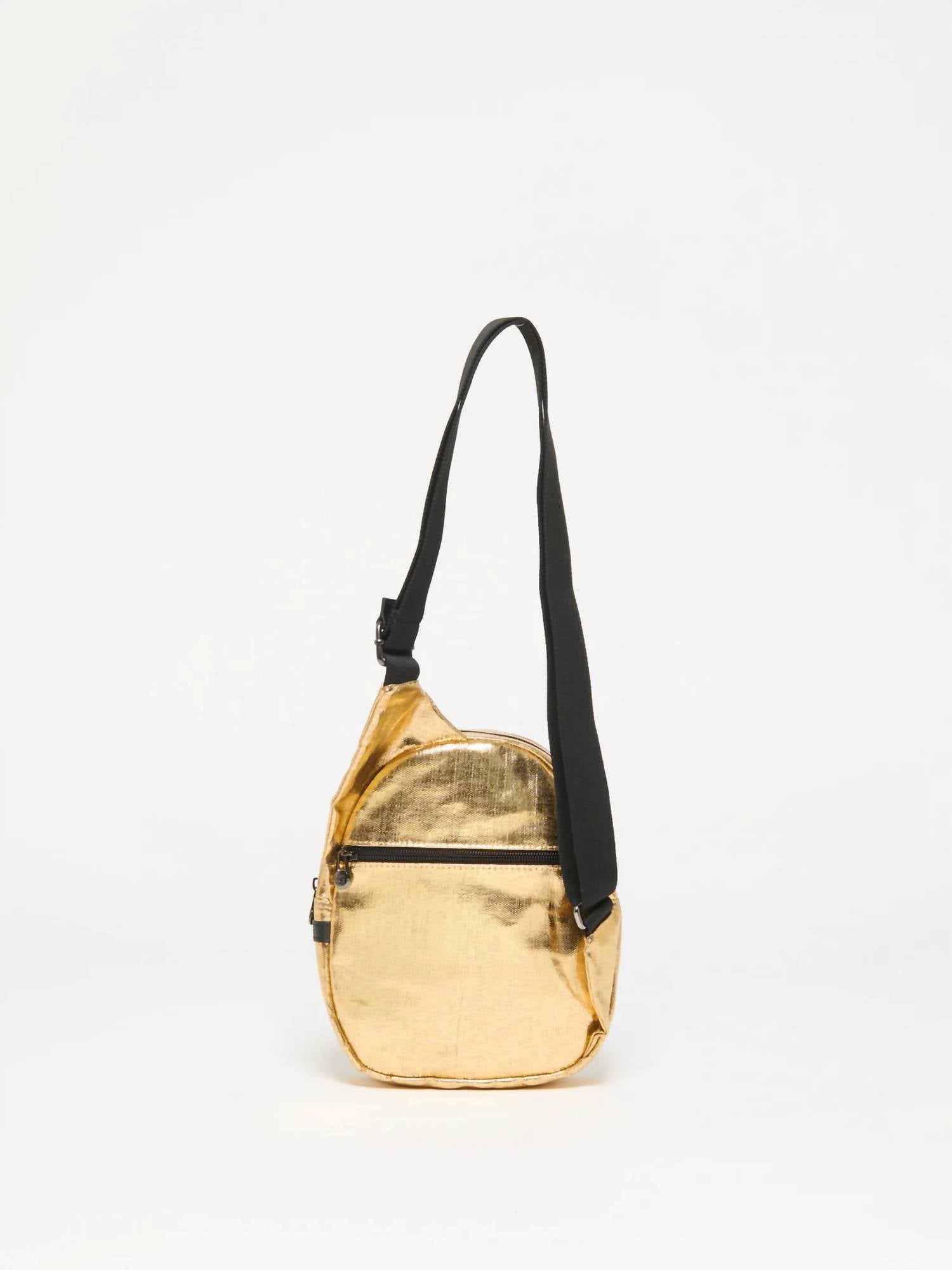 Jack Gomme Women's Kangaroo Asymmetrical Bag in gold - women's bag - detail view