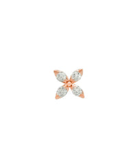Diana M Jewels - 0.34 Cts Diamond Flower Stud Earrings