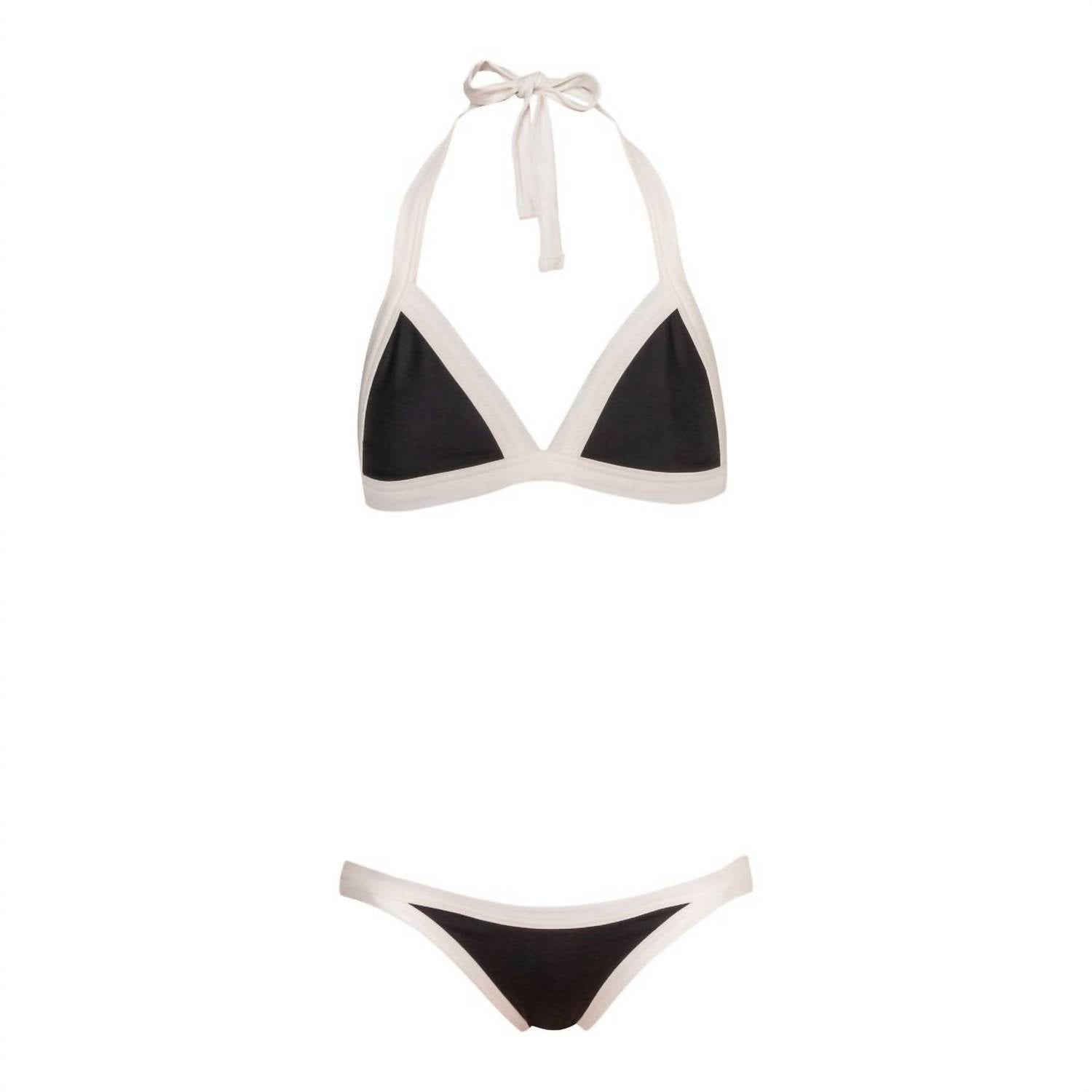 submarine The Little Bikini Set in cream black - women's swimwear - alternate view