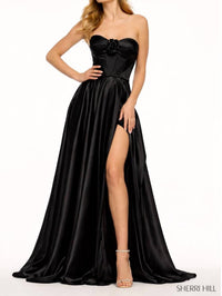 Sherri Hill - Strapless Satin Gown