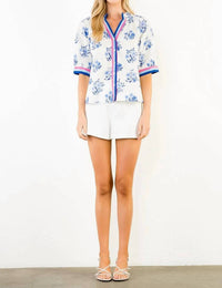 Thml - Button Down Floral Print Top