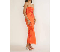 One And Only Collective - Risa Strapless Floral Midi Dress