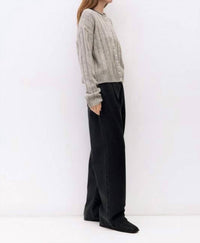 all : row Theodora Flared Sleeves Cardigan in grey - women's cardigan - alternate view