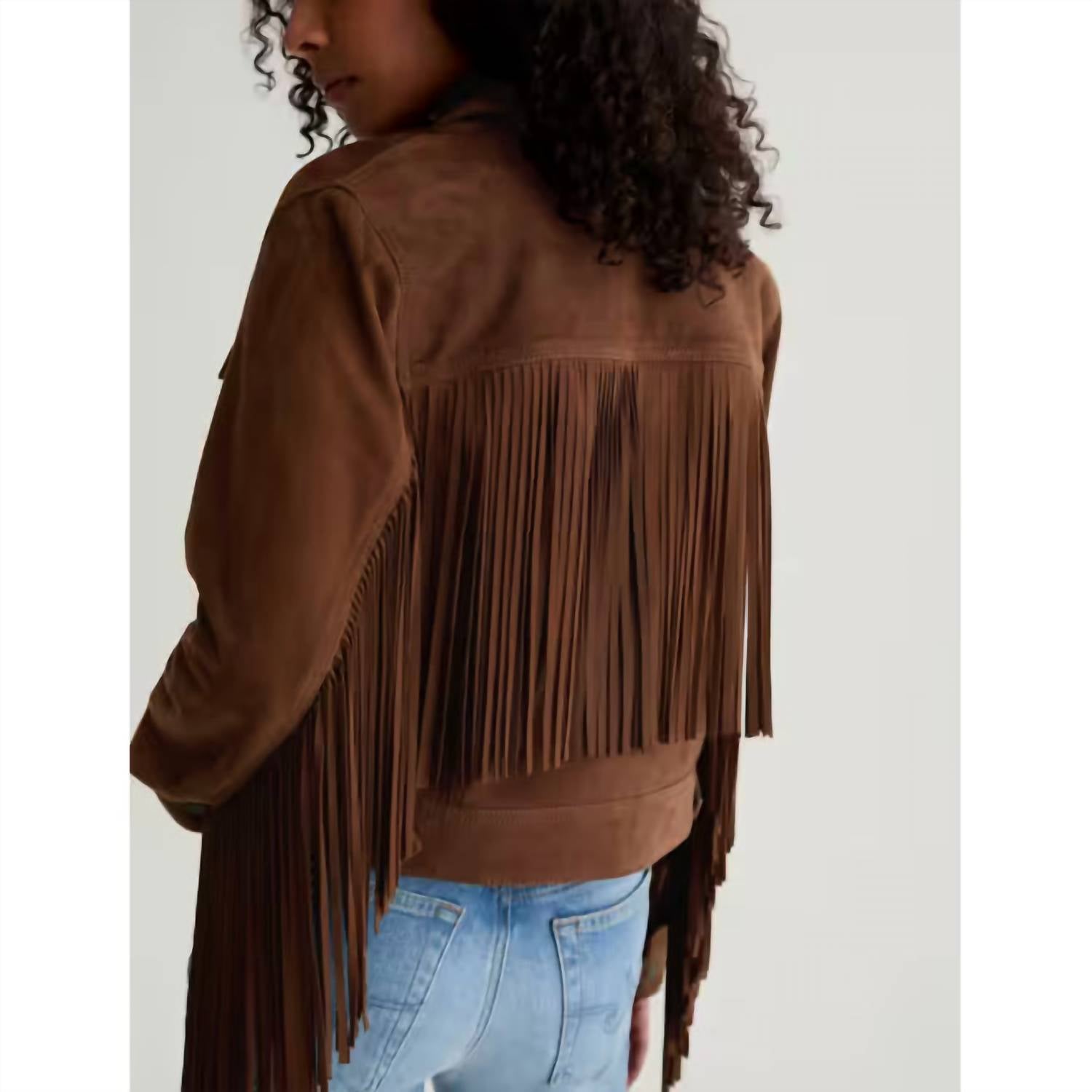 Ag Jeans - Molly Suede Fringe Truck Jacket