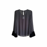 Velvet By Graham & Spencer - Becky Beaded Long Sleeve Silk Top