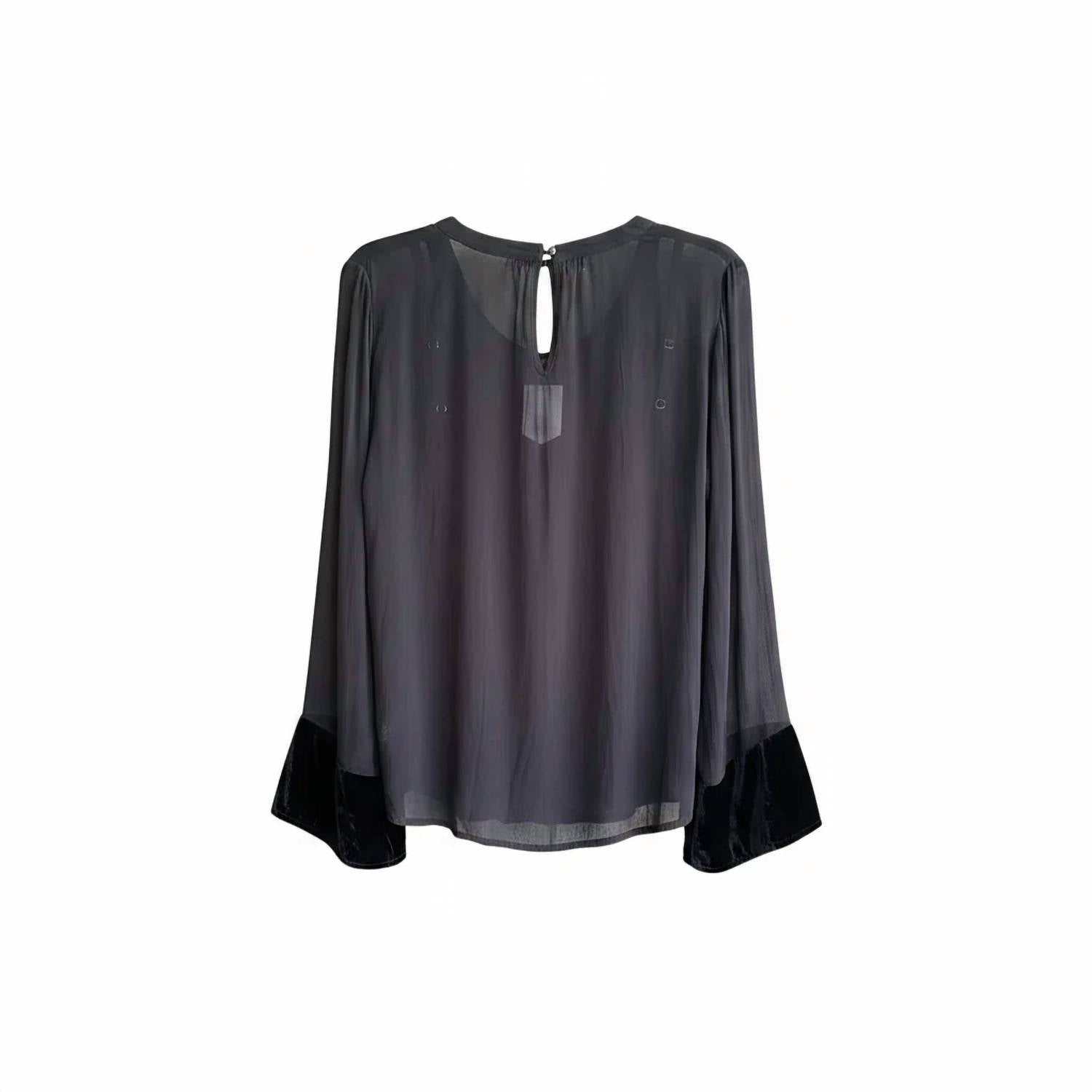 Velvet By Graham & Spencer - Becky Beaded Long Sleeve Silk Top