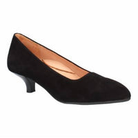 L'amour Des Pieds Women's Kavan Suede Almond Toe Pump in black - women's heels
