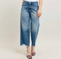 Judy Blue - High Waist Rigid Magic Destroy Hem Crop Jeans