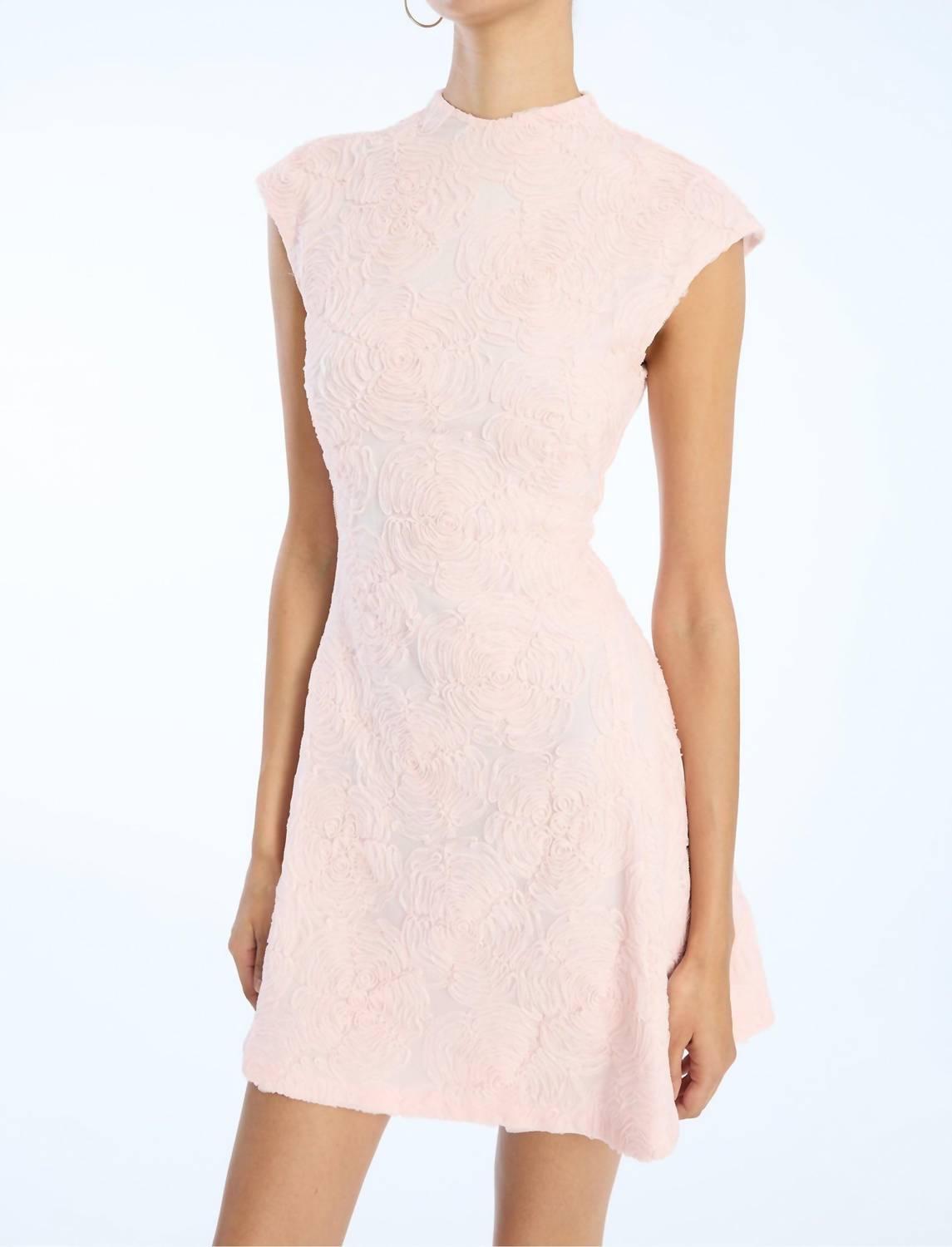 ROTATE Mesh Mini Dress in orchid ice - women's dress - alternate view