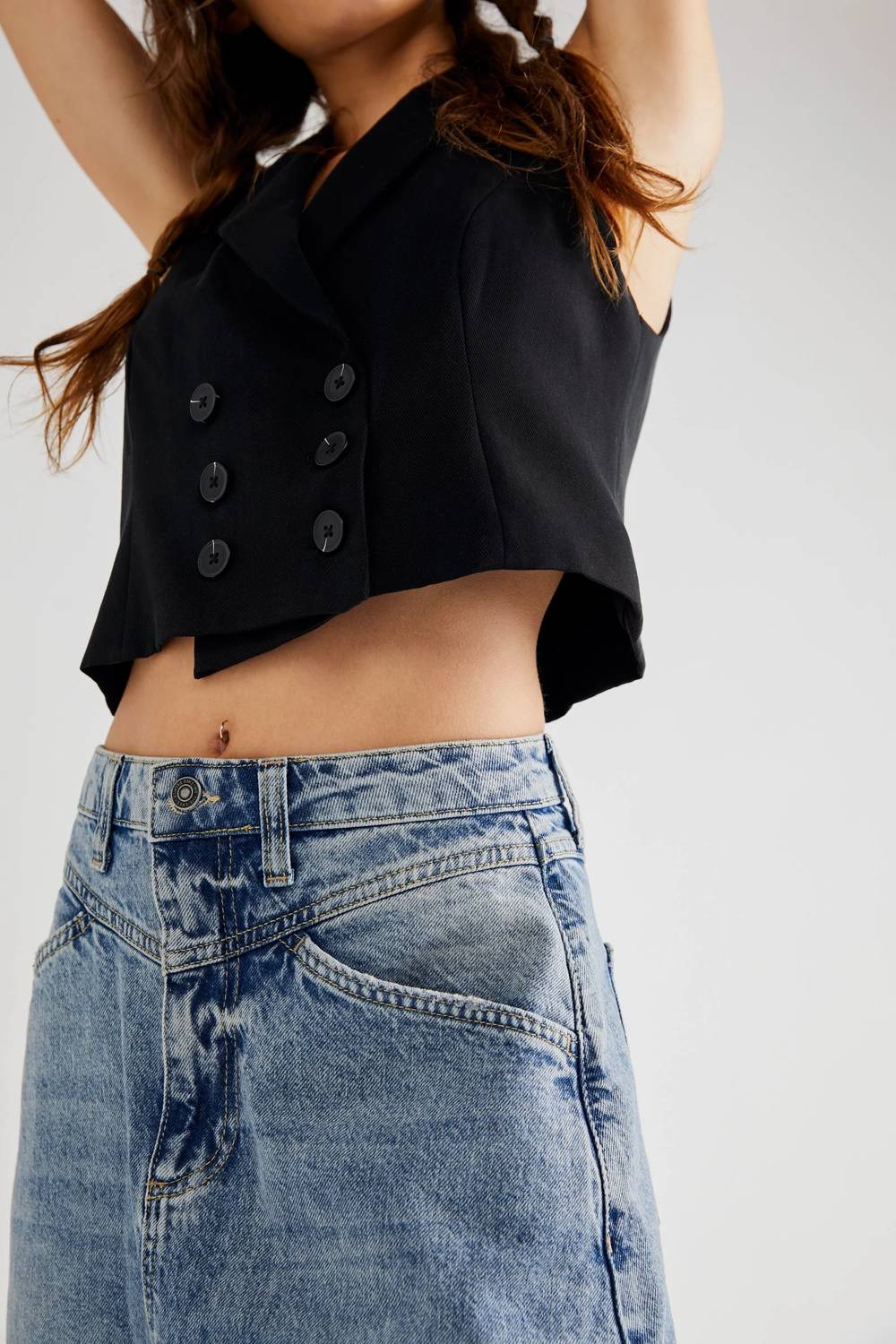 Free People - Come As You Are Denim Maxi Skirt