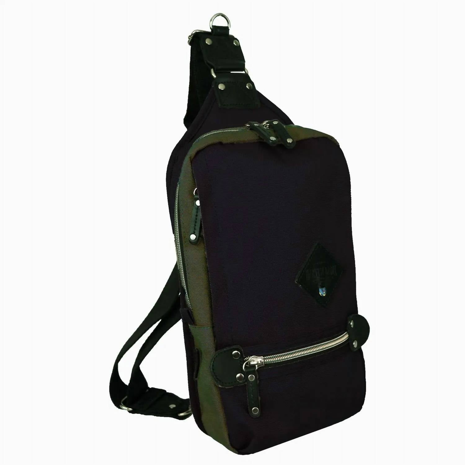 Harvest Label Men's Sling Pack Explorer Bag in black pro - men's bag - detail view