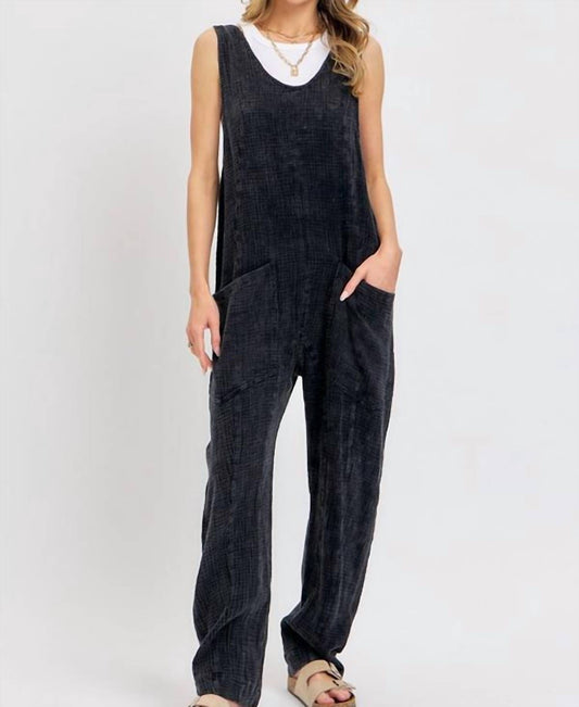Sweet Lovely By Jen - Mineral Washed Jumpsuit