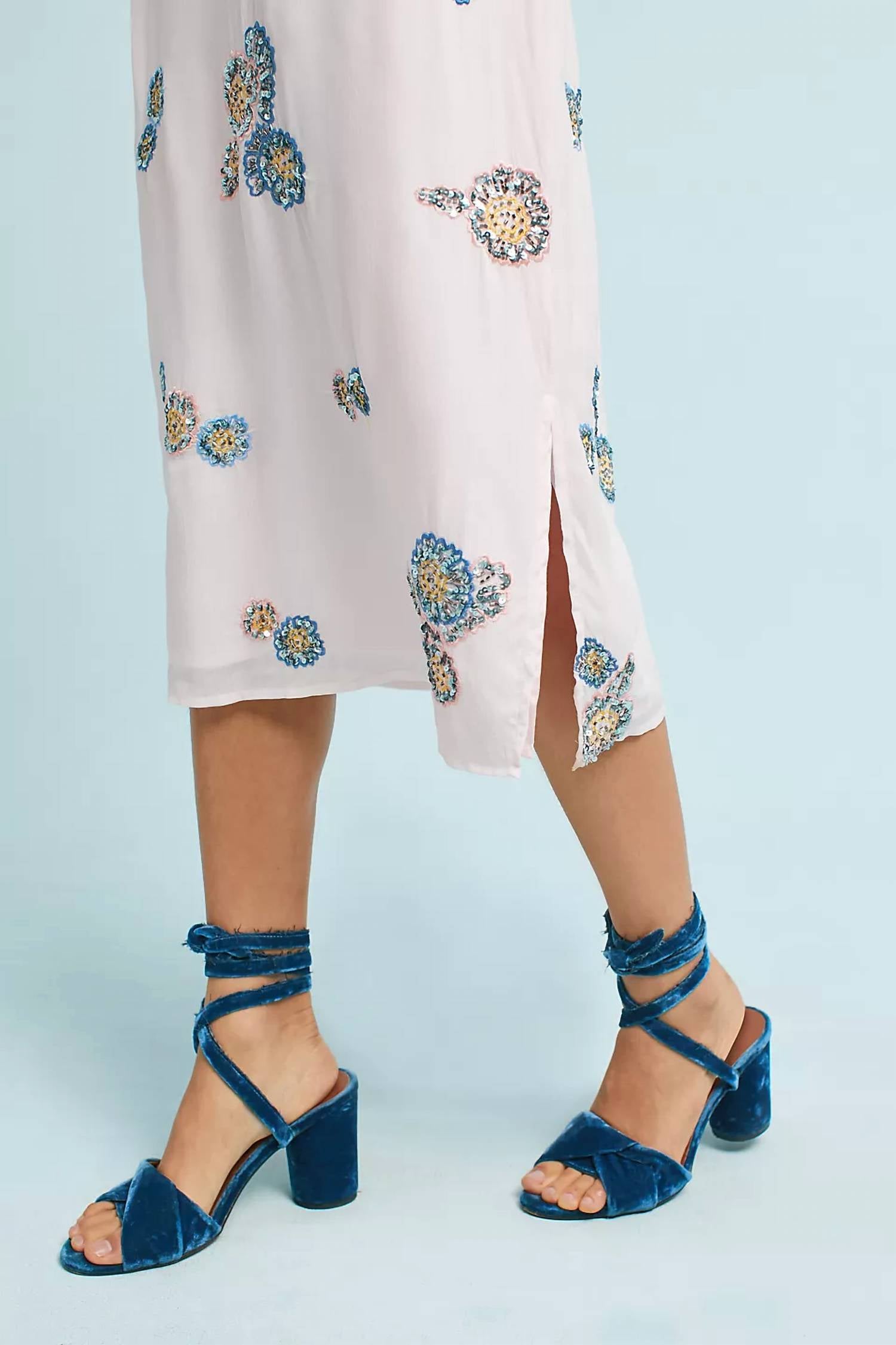 Cleobella - Floral Sequin Column Dress